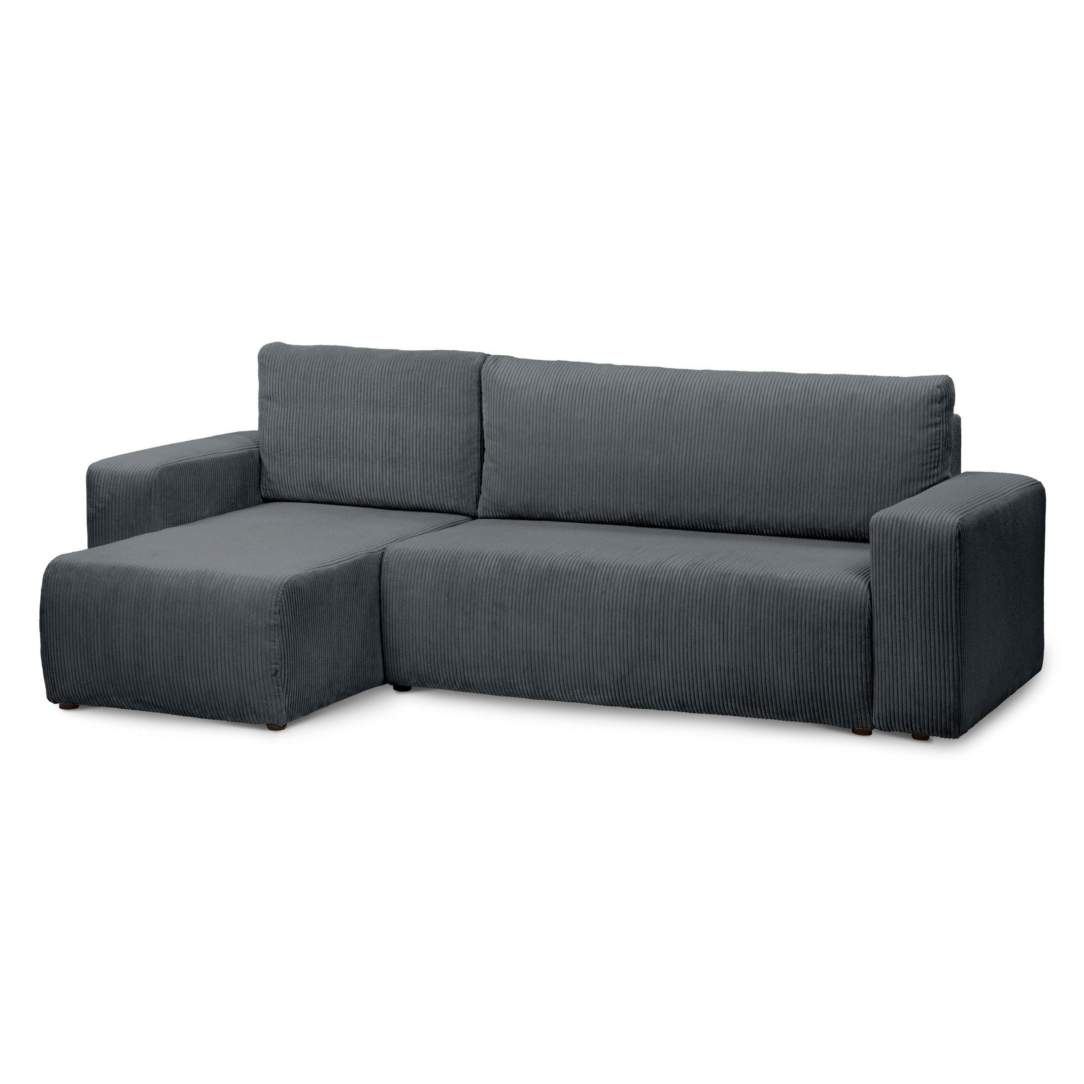 ECKSOFA Kingi Anthrazit - Anthrazit, Textil (244/142cm)