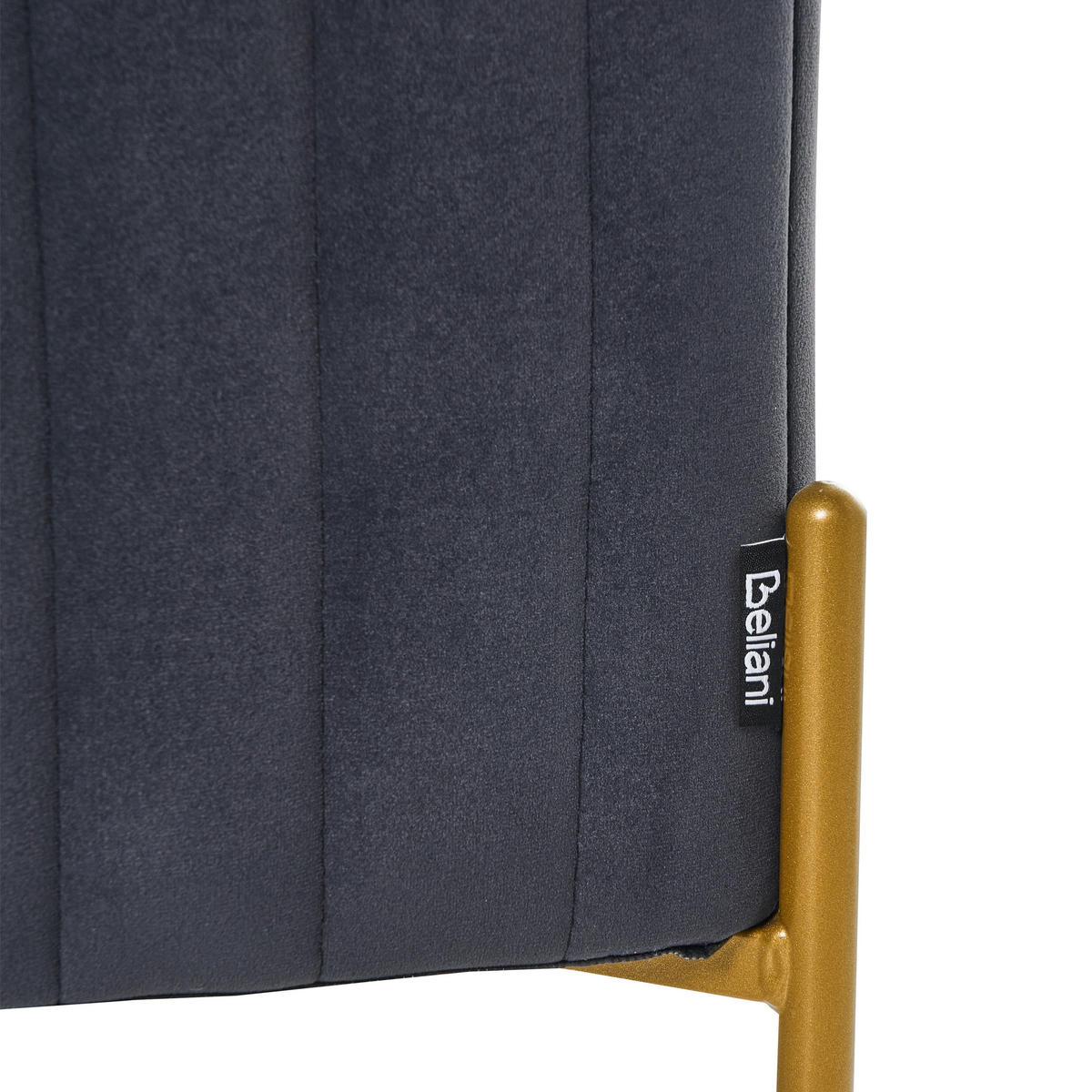 HOCKER Samtstoff Schwarz Utah - Schwarz, Textil (47/43/47cm) - Beliani