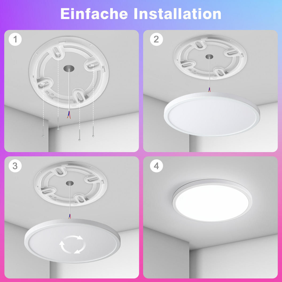 DECKENLEUCHTE CE1133 Ultradünn LED CCT RGB - Weiß, Kunststoff (30.5/33/3cm) - LOVHAUS