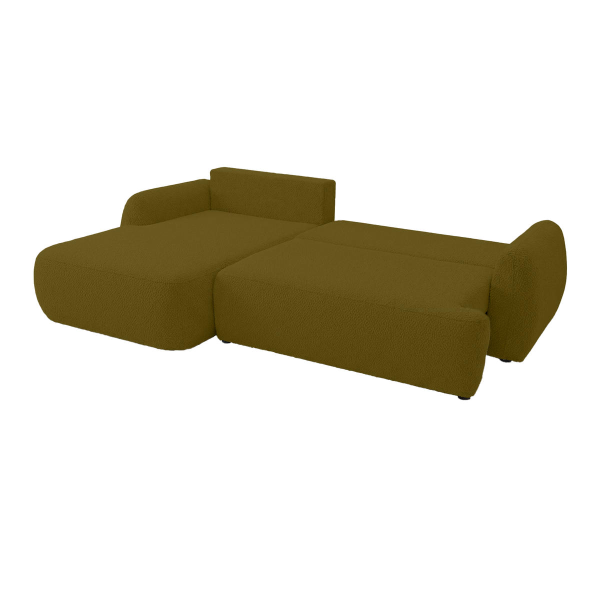 ECKSOFA MUNDUK II mit Schlaffunktion, Olive - Olivgrün, Textil (260/184cm) - Fedve