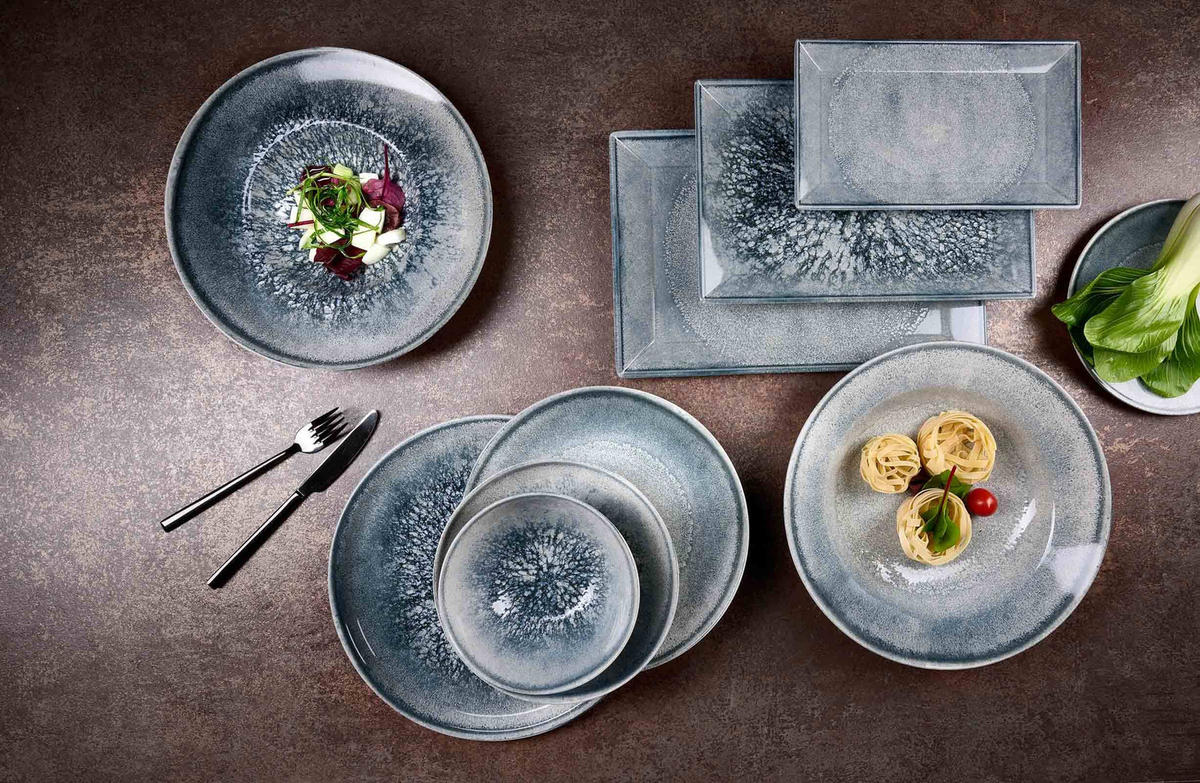 STARTER-SET Grana grau 16er Set - Grau, Keramik (1/1/1cm) - Ritzenhoff Breker