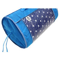 BABYMATRATZE 60/120 cm Rollmatratze mit Reisetasche, Bezug 100 % Baumwolle - Dunkelblau, Naturmaterialien - Best for Kids