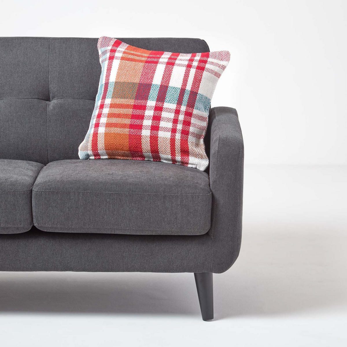 KISSENHÜLLE Falun Schottenmuster 60/60 cm - Rot, Textil (60/60cm) - Homescapes