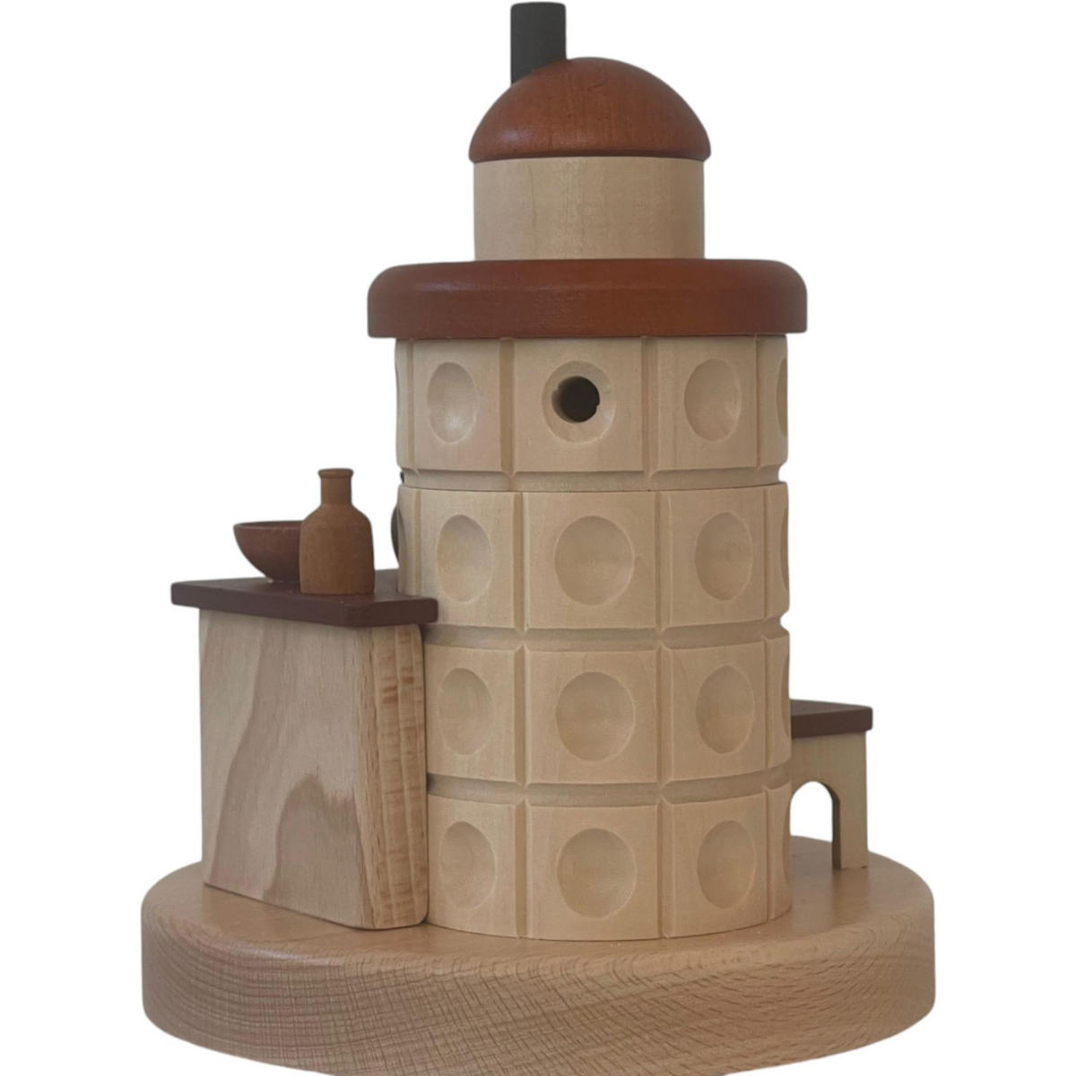 RÄUCHER-KACHELOFEN Junge mit Eisenbahn 21/17/17 cm - Multicolor, Metall (17/21/17cm)