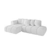 ECKSOFA Ottomane Links CLOUD-L-v1 289x180x40 Weiß Bouclé - Weiß, Holzwerkstoff/Kunststoff (180/289cm) - ALTDECOR
