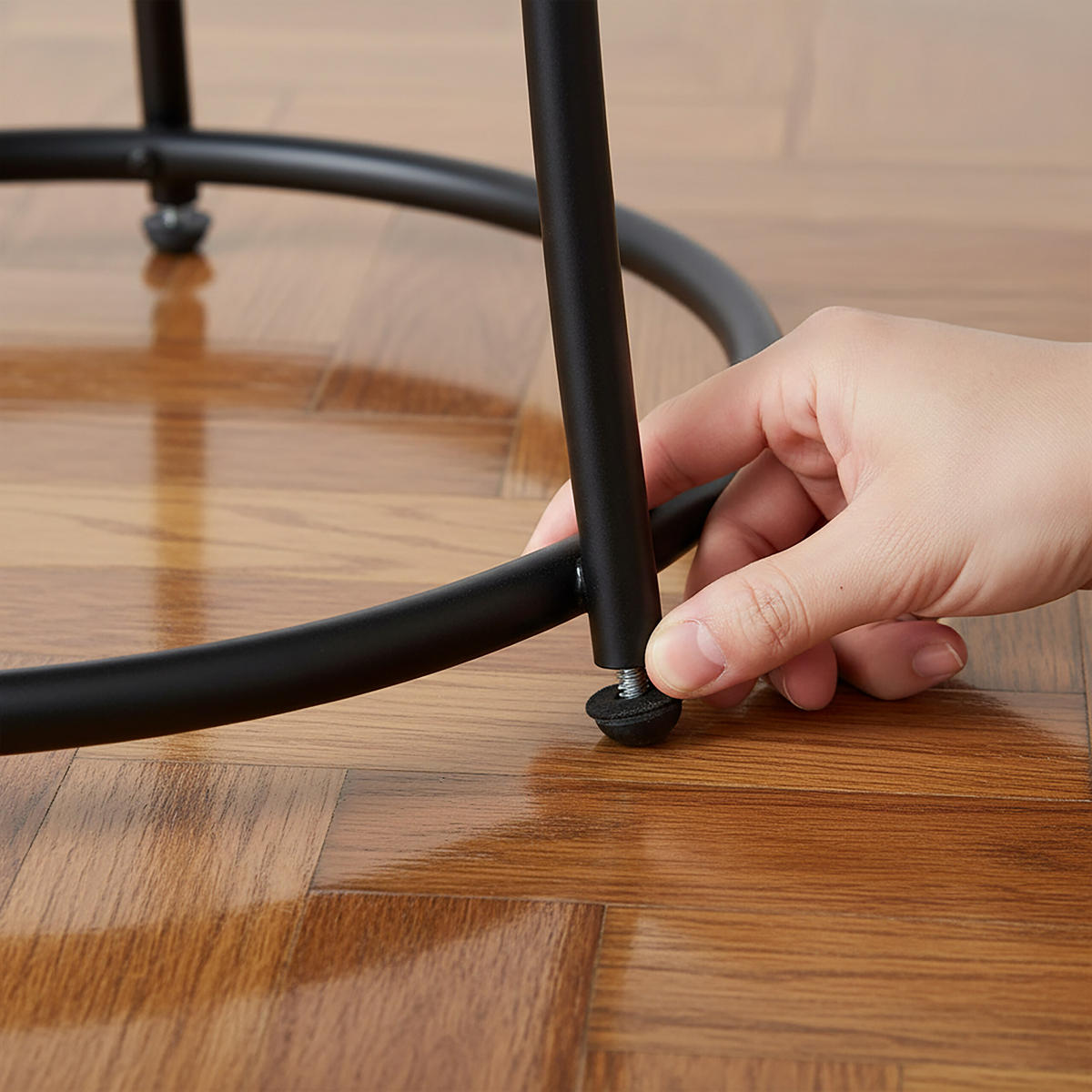 BEISTELLTISCH - Braun, Holzwerkstoff/Metall (55/55/55cm) - Relaxdays