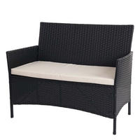 SITZBANK Halden 83x106x60cm Anthrazit/Creme - Anthrazit, Metall (106/83/60cm) - PROREGAL