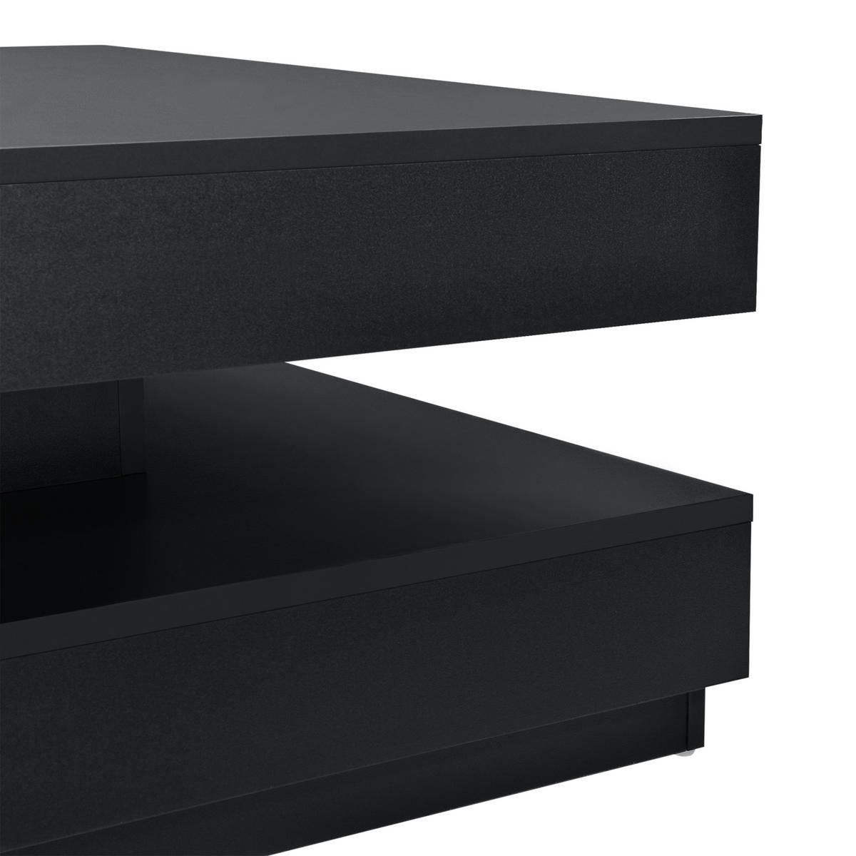 COUCHTISCH Florenz 76/76/38 cm - Schwarz, Holzwerkstoff (76/76/38cm) - [en.casa]