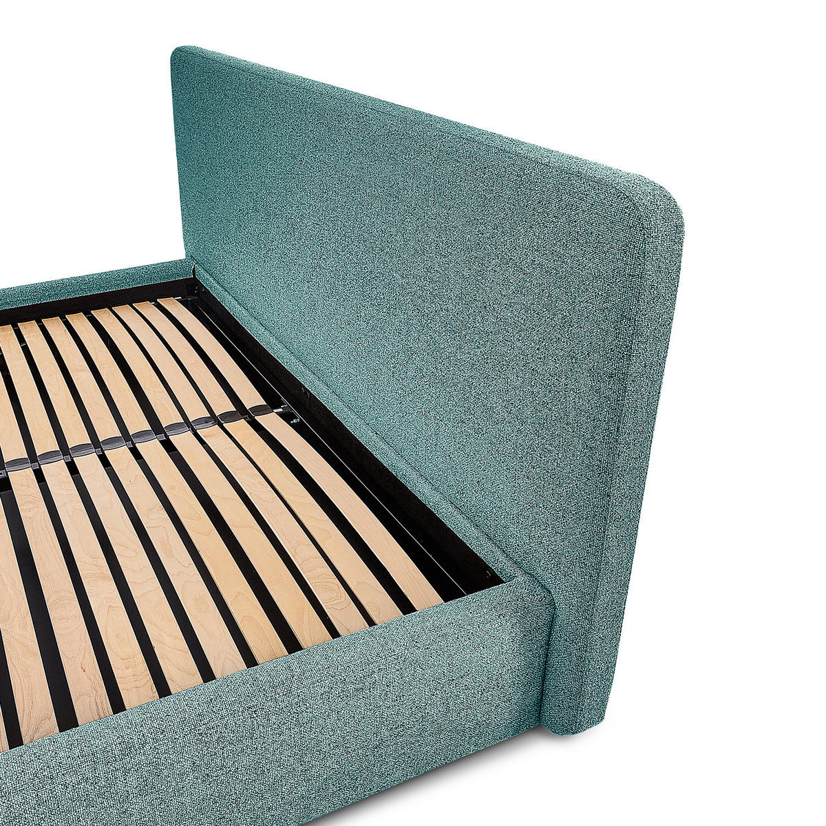 POLSTERBETT - Petrol, Holz/Textil (200/200cm) - home24