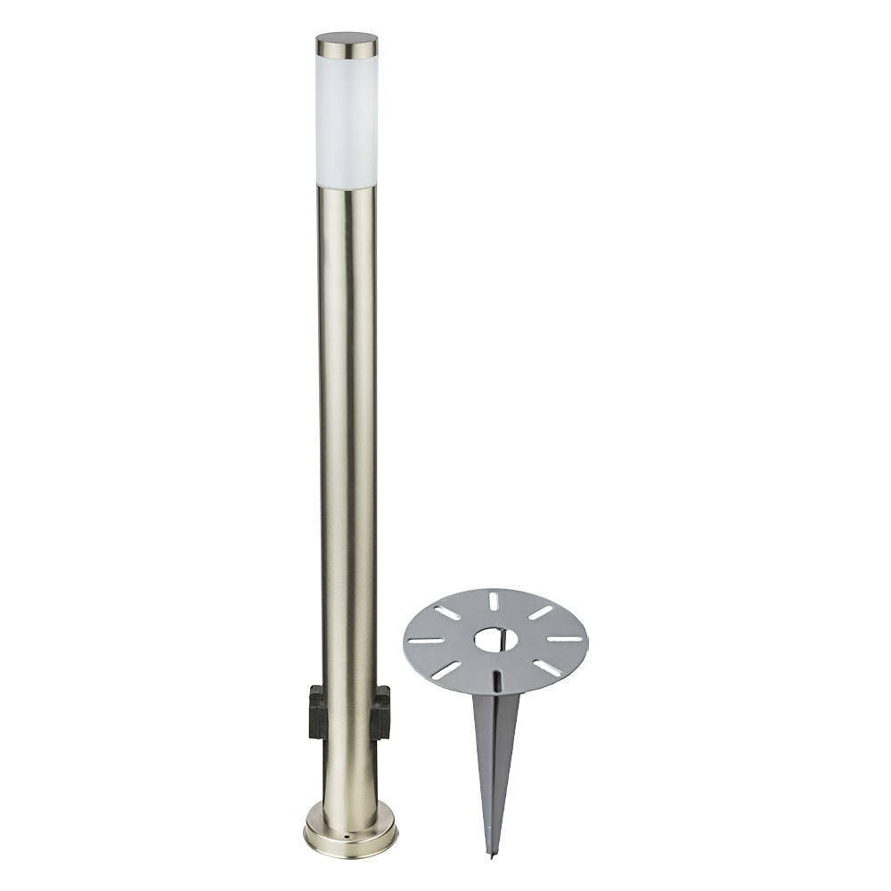 LED WEGELEUCHTE Edelstahl Silber - Silberfarben, Metall (7.6/7.6/110cm) - Globo Lighting