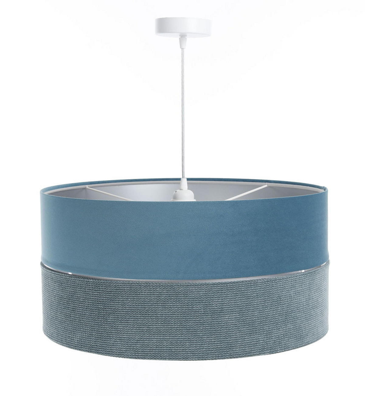 HÄNGELEUCHTE Blau 40/20 cm - Blau/Silberfarben, Kunststoff (40/0.6/20cm) - ONZENO