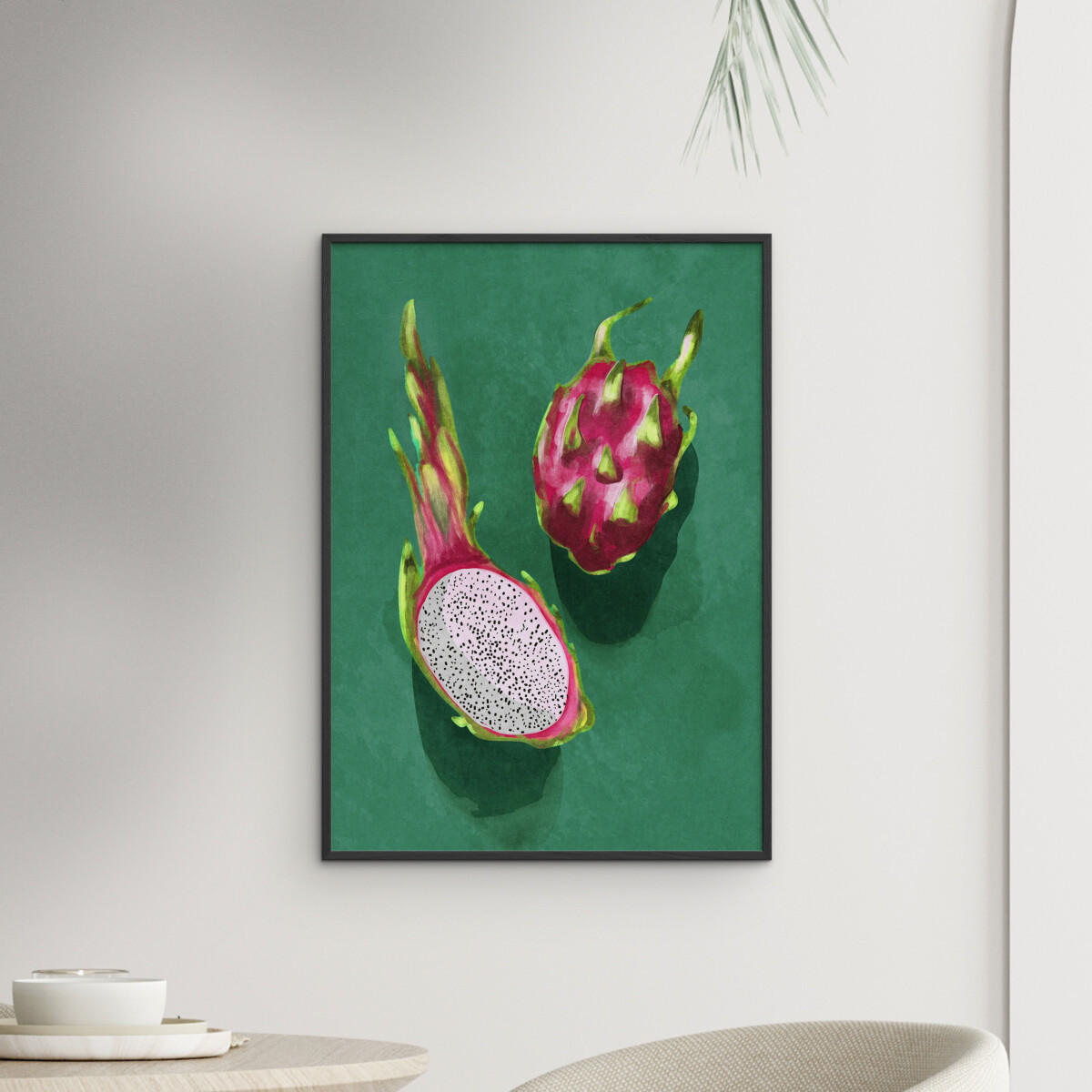 POSTER mit Rahmen Raissa Oltmanns - Dragonfruit - Multicolor/Schwarz, Holz/Papier (50/70cm) - Poster&Frame