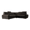ECKSOFA APOLLO,mit Schlaffunktion und Bettkasten, Farbe: Braun, Velourstoff, Ottomane Links - Braun, Textil (255/255cm) - O-Sofa