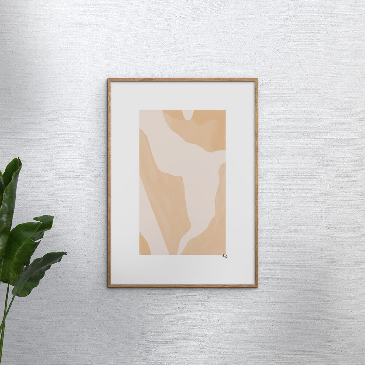 POSTER mit Rahmen N. Atelier - Le Calme - Eichefarben/Naturfarben, Holz/Papier (30/40cm) - Poster&Frame