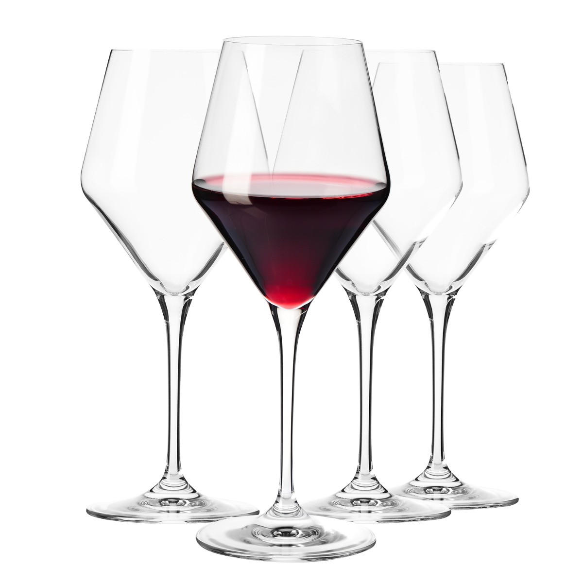 ROTWEINGLÄSER RAY, 4ER-SET, 450 ML - Transparent, Glas (0.45L) - Krosno Glass