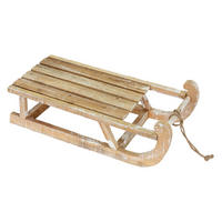 WEIHNACHTSSCHLITTEN 50,5 cm Braun aus Holz mit LED - Braun, Holz (23.5/13.5/50.5cm) - ECD-Germany