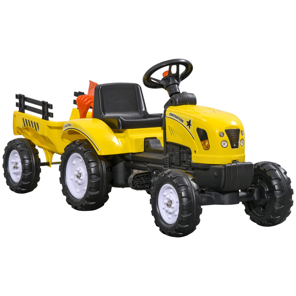 KINDER RUTSCHAUTO, Gelb, Eisen+ Kunststoff - Gelb, Metall (133/42/51cm) - HOMCOM