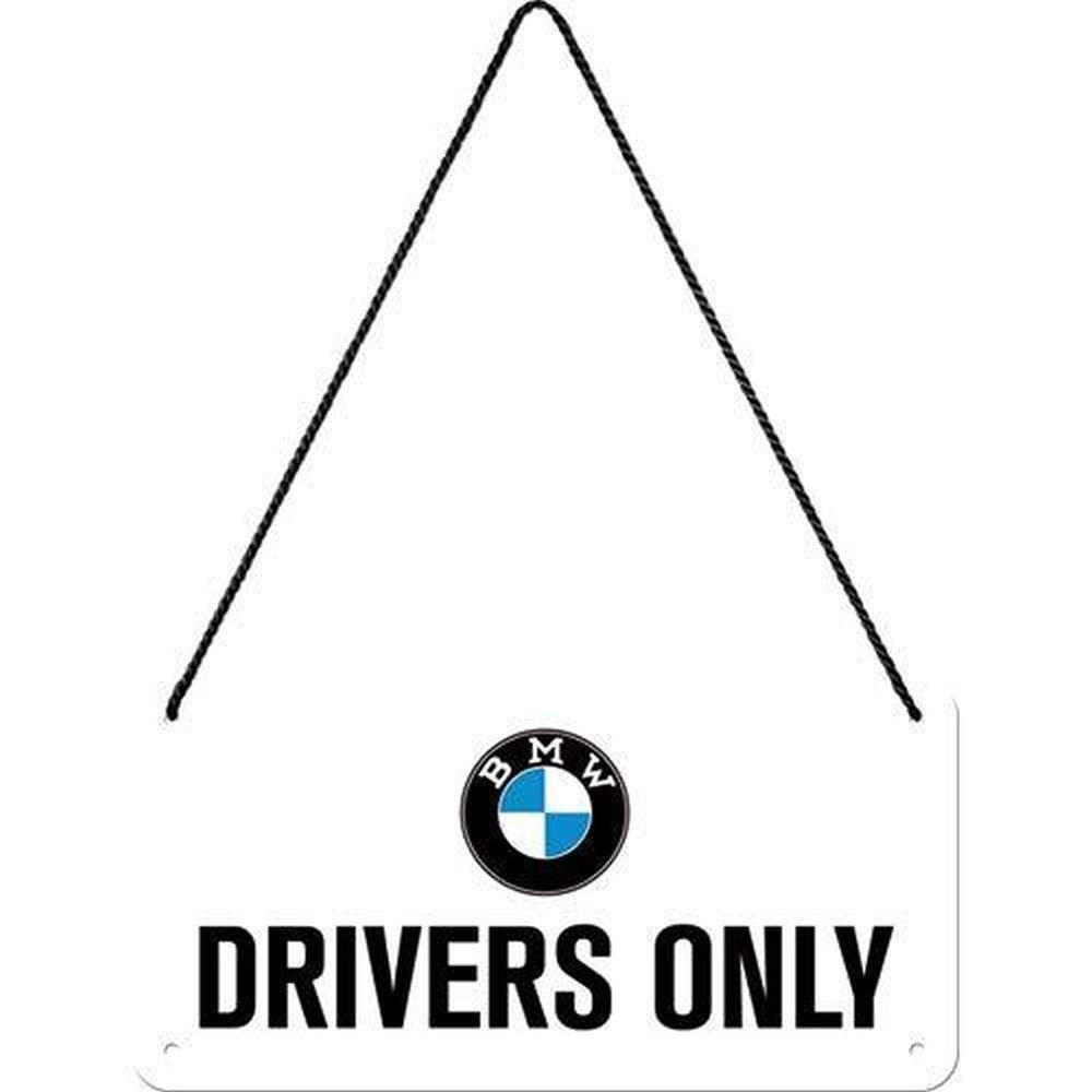 HÄNGESCHILD 10/20 cm BMW Drivers Only - Multicolor, Metall (20/10/0.2cm) - Nostalgic-Art