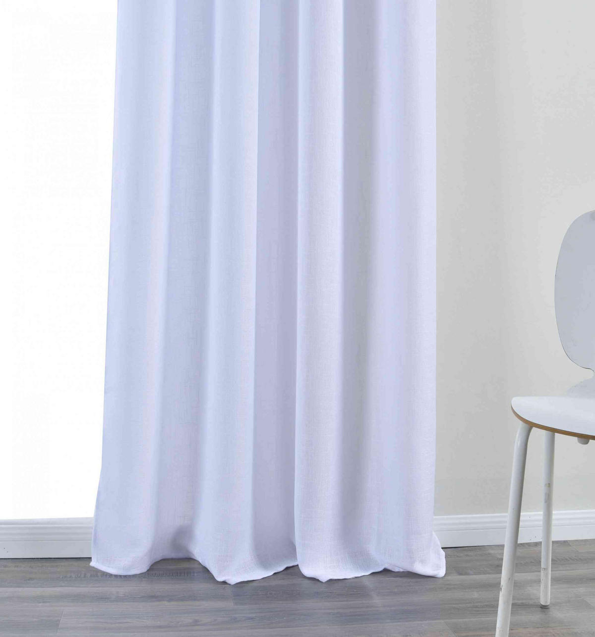 VORHANG 2ER SET »Essen« HxB 245x145 cm Weiß - Weiß, Textil (145/245cm) - Gardinenbox