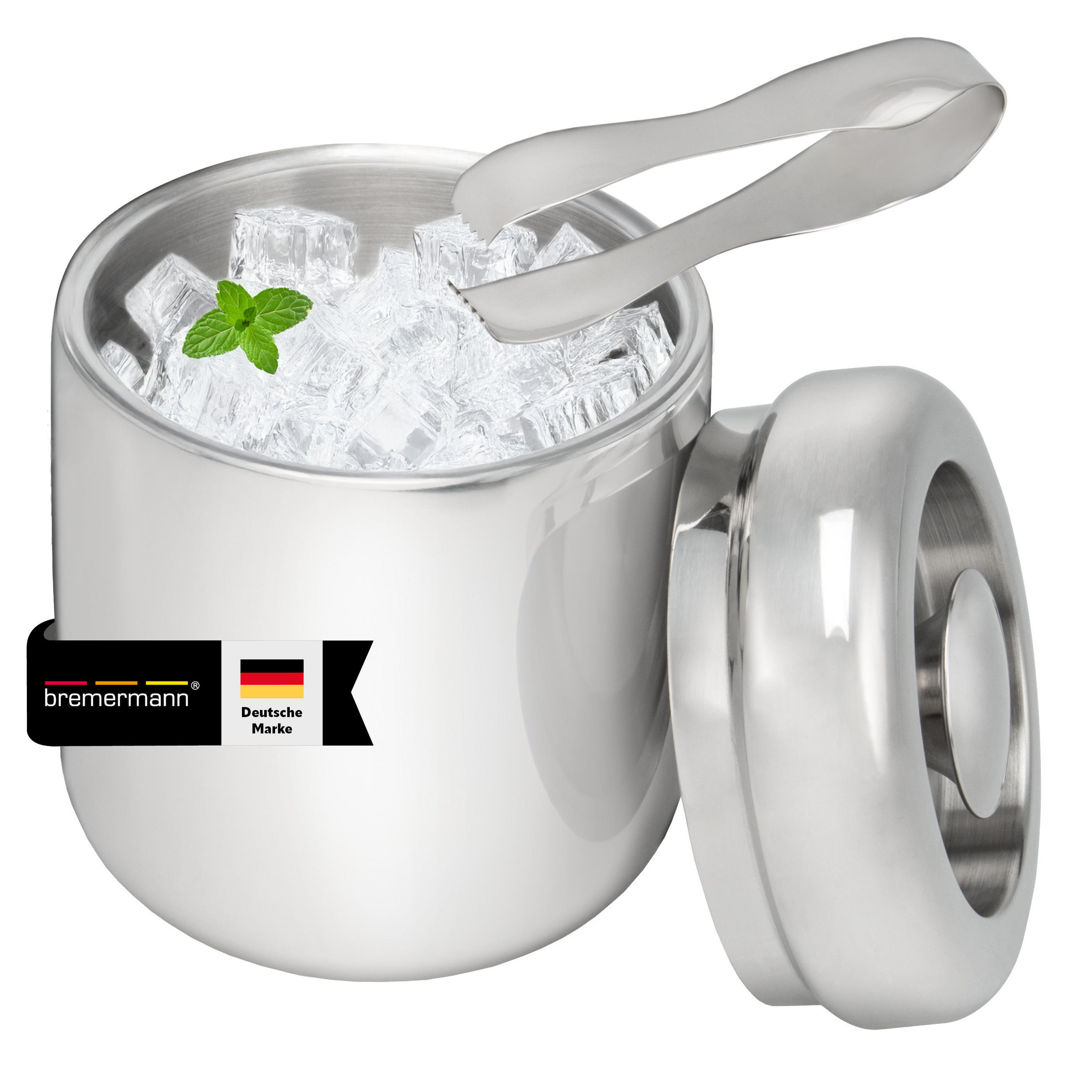 EISWÜRFELBEHÄLTER, silber, Edelstahl - Edelstahlfarben, Metall (4.5/13.5/2.5cm) - bremermann