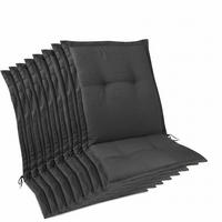 NIEDERLEHNERAUFLAGE Highlux HL 105x50x7cm Anthrazit (8tlg) - Anthrazit, Textil (50/7/105cm) - Beautissu 