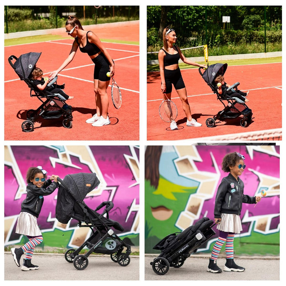 KINDERWAGEN Fiorano faltbar grau Ablagekorb, Frontbügel abnehmbar, Bremse - Grau, Metall (85/51/107cm) - Lorelli