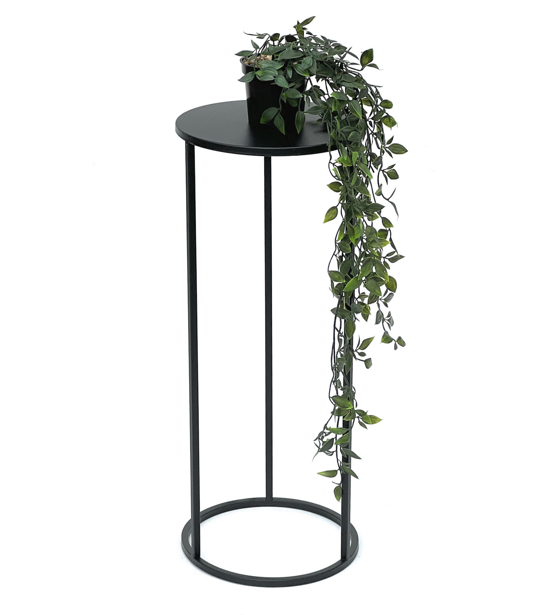 BLUMENHOCKER Metall Schwarz Rund 60 cm 96316 M - Schwarz, Metall (25/60/25cm) - DanDiBo