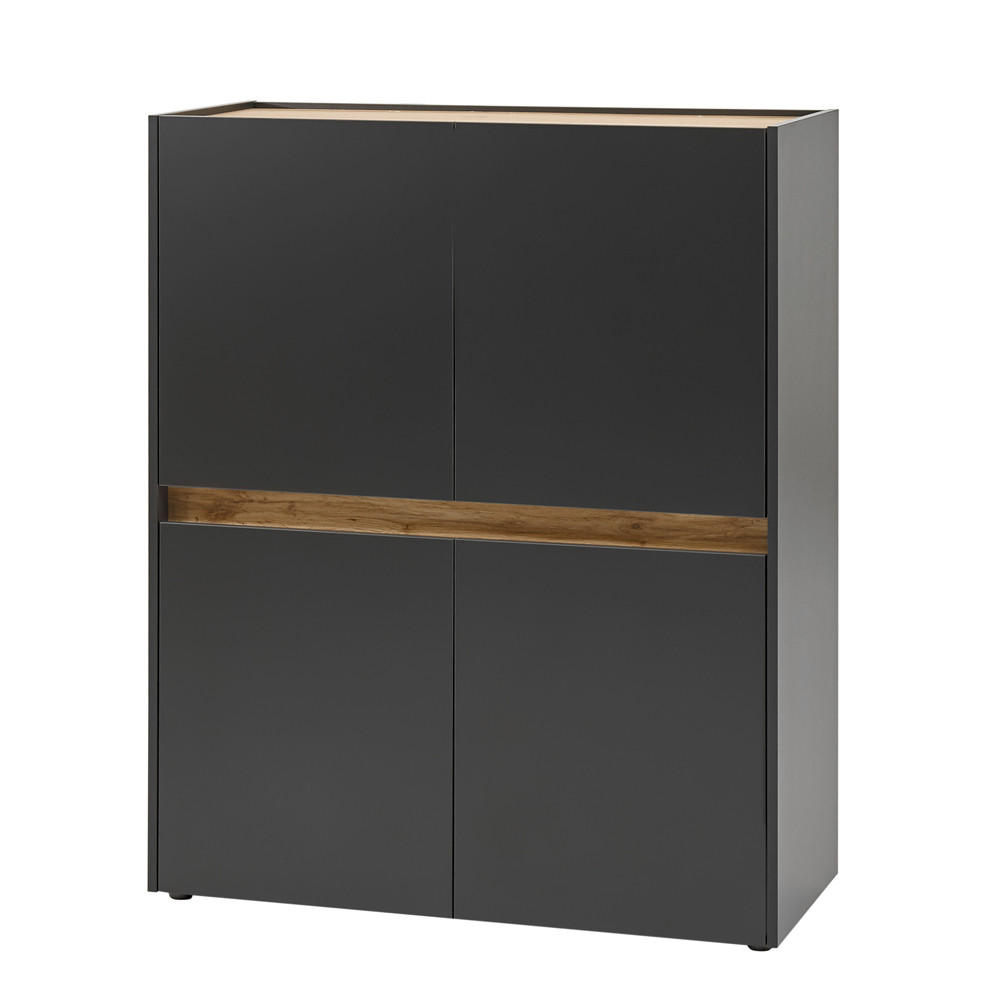 HIGHBOARD Crisp-61 - Anthrazit, Holzwerkstoff (100/120/40cm) - Lomado