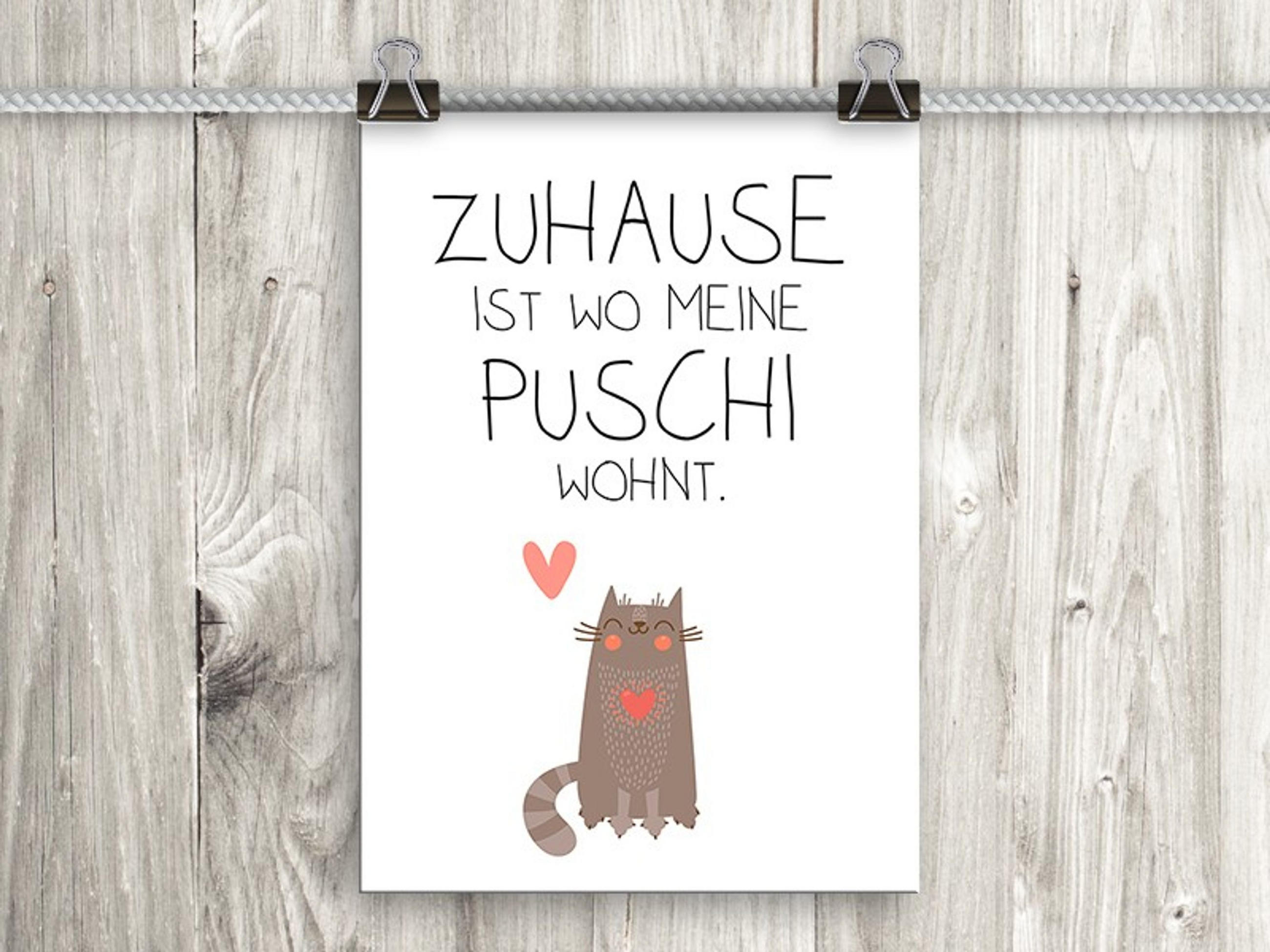 POSTER DIN A4 21x29,7 cm Katze Spruch Skandi - Braun, Papier (21/29.7/2cm) - artissimo