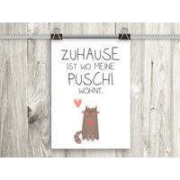 POSTER DIN A4 21x29,7 cm Katze Spruch Skandi - Braun, Papier (21/29.7/2cm) - artissimo