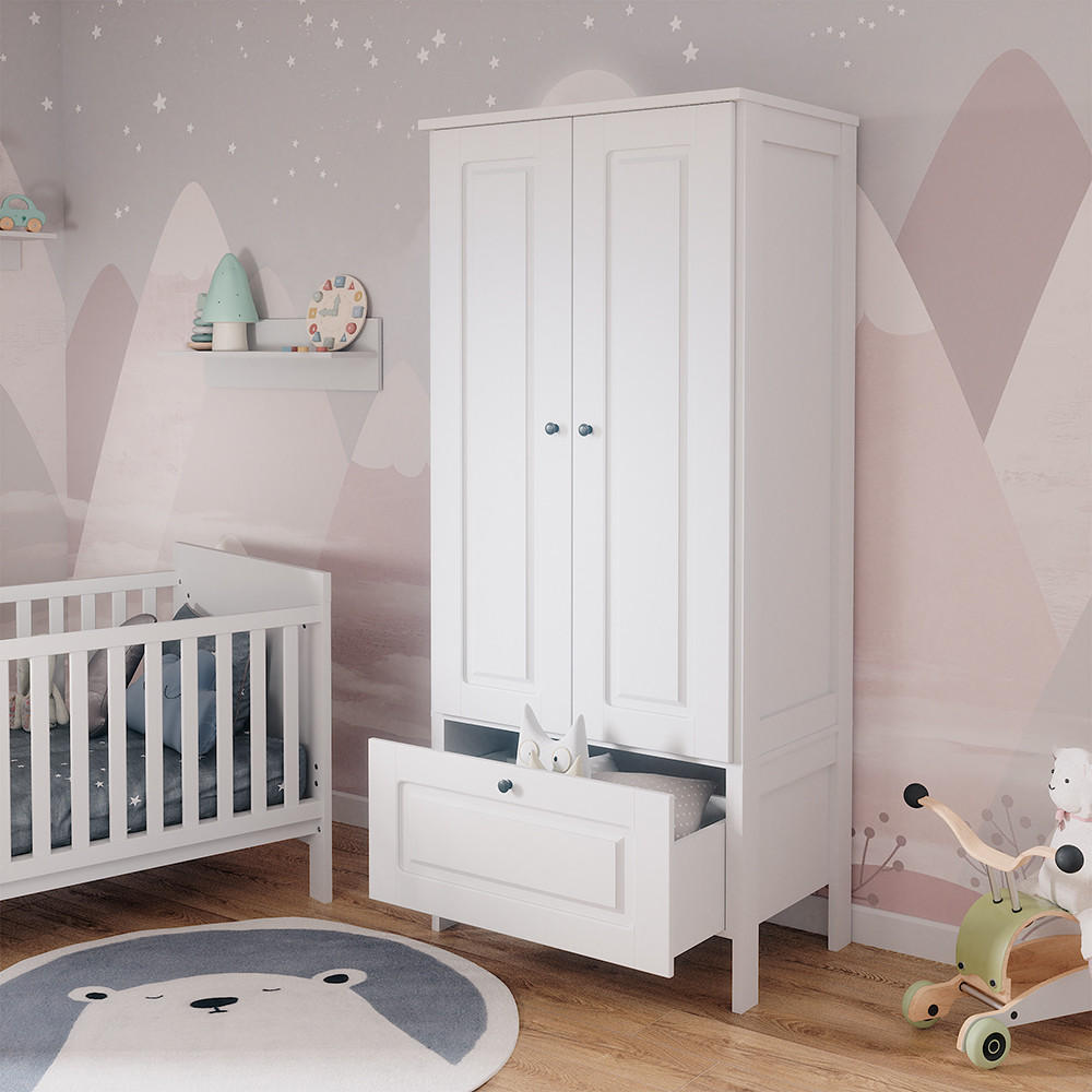 KINDERKLEIDERSCHRANK Ajaton Weiß 83.3 x 187 cm - Weiß, Holzwerkstoff (83.3/187/53.4cm) - VitaliSpa