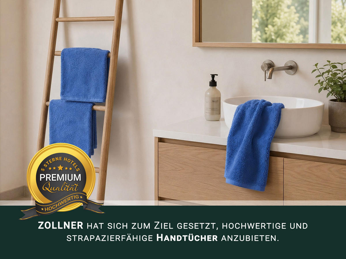 HANDTÜCHER, 10er-Set, 50x100 cm, 100% Baumwolle, Blau - Blau, Textil (50/100cm) - Zollner