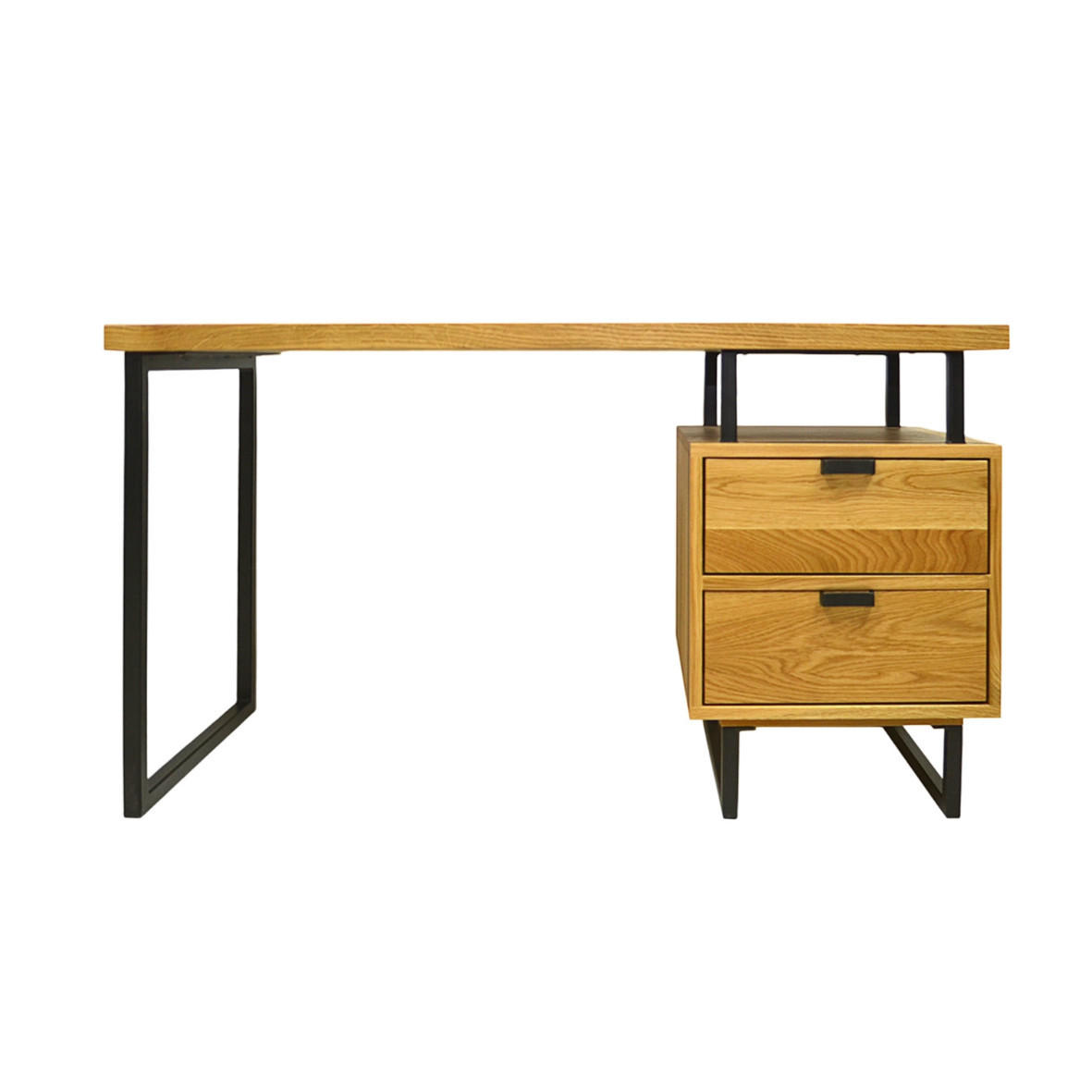 SCHREIBTISCH aus Eichenholz fürs Arbeitszimmer und Büro HUGON - Eichefarben, Holz (60/140/75cm) - Rawood Furniture