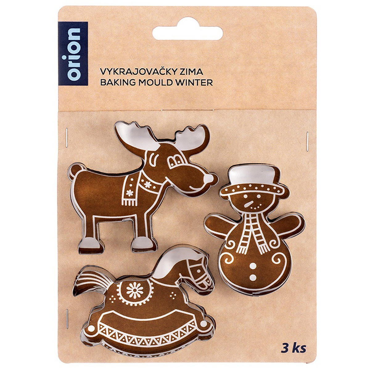 AUSSTECHFORMEN-SET Winterfiguren 3-teilig Silber - Silberfarben, Metall (6.5/1.5/6.5cm) - Orion 