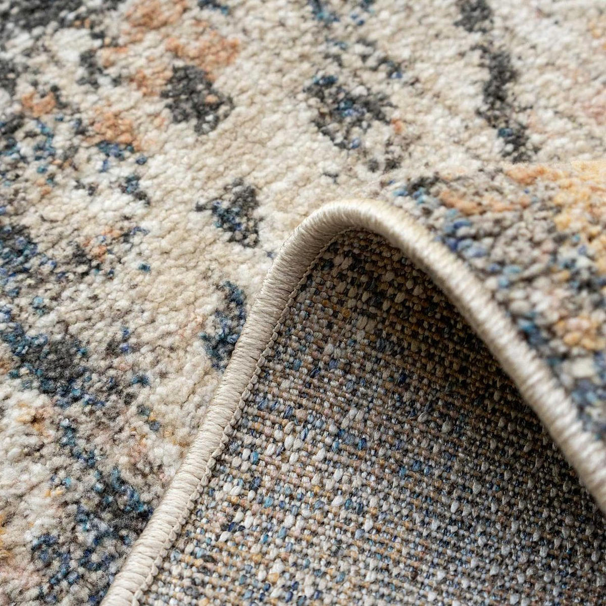 VINTAGE-TEPPICH Ikaro Erin Multi Blau - Blau, Textil (119/170cm) - Kukoon Rugs