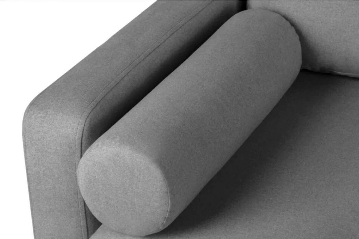 3-SITZER-SCHLAFSOFA ERISO mit weiche Sitzfläche und hohe Rückenlehne, Strukturstoff, dunkelgrau - Dunkelgrau/Braun, Textil (220/80/100cm) - KONSIMO®