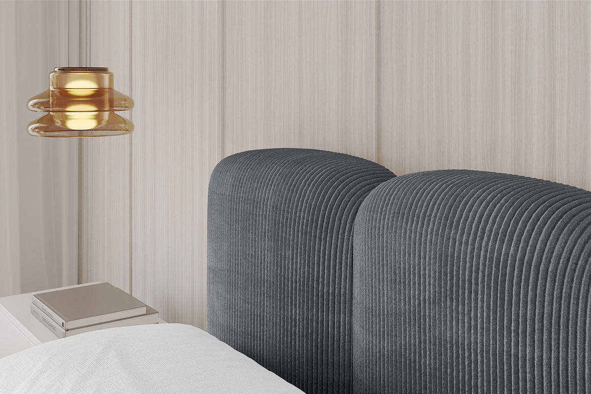 POLSTERBETT mit Bettkasten und Lattenrost, Boxbett ohne Matratze - KALA-v1 120x200 Dunkelgrau - Dunkelgrau, Holzwerkstoff/Textil (120/200cm) - ALTDECOR