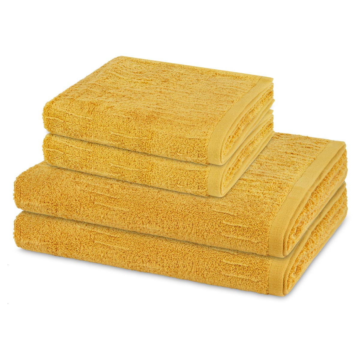 FROTTIERSET Premium 4-teilig - Gelb, Textil (50/100cm) - Ross