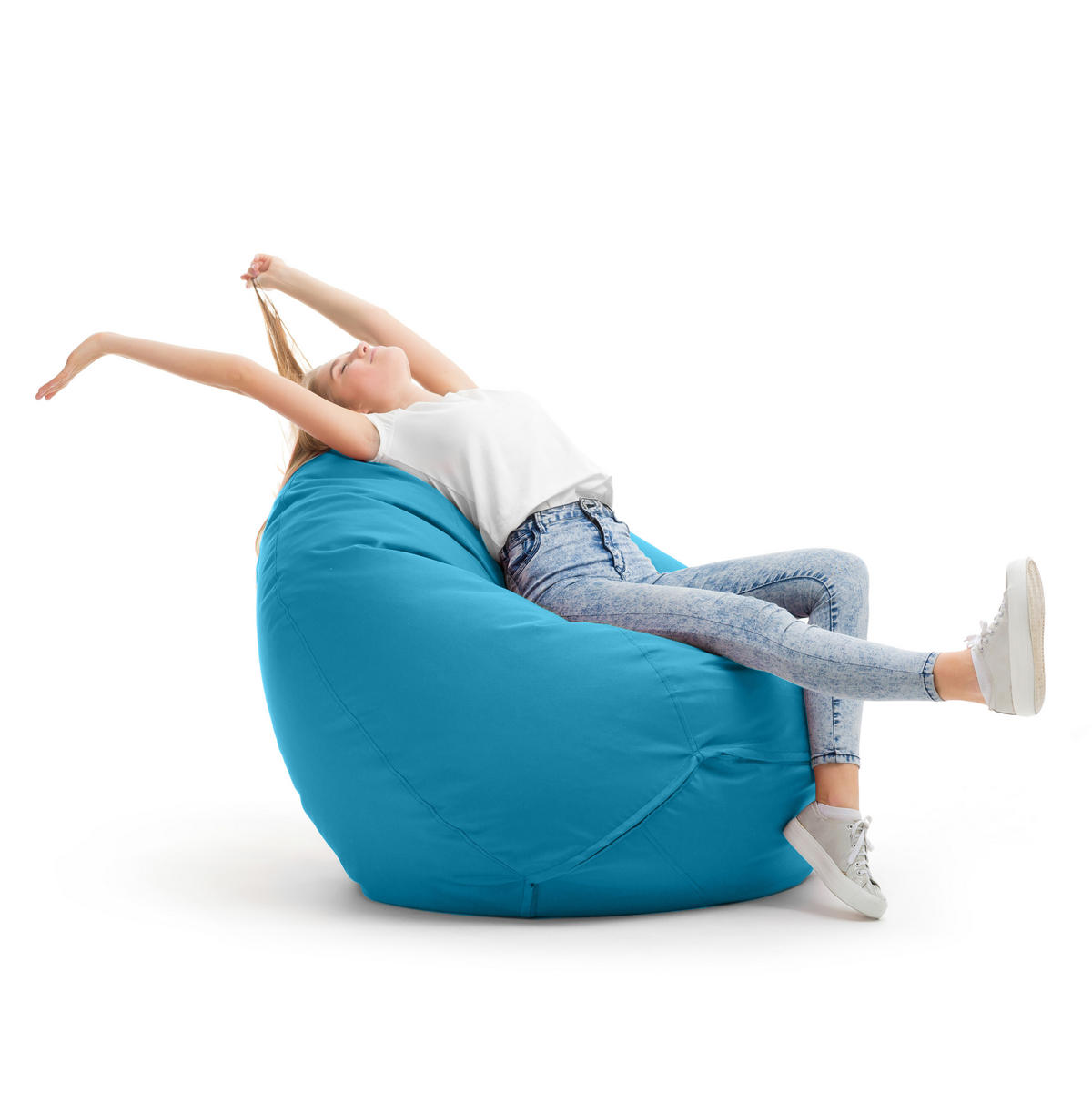 SITZACK Classico S lichtblau, Indoor- und Outdoor Bean Bag - Hellblau, Kunststoff/Textil (70/60/70cm) - Bruni
