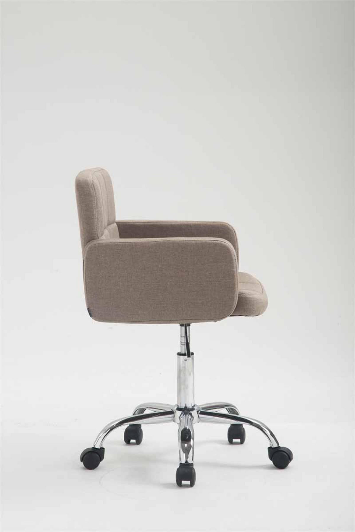 ARBEITSHOCKER Lausanne Stoff taupe - Cappuccino, Metall (60/89/52cm) - TPFLiving