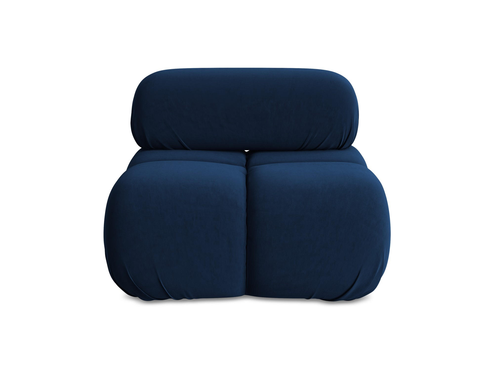 SESSEL Samt Stoff Blau - Blau/Schwarz, Kunststoff/Textil (96/70/95cm) - Makamii