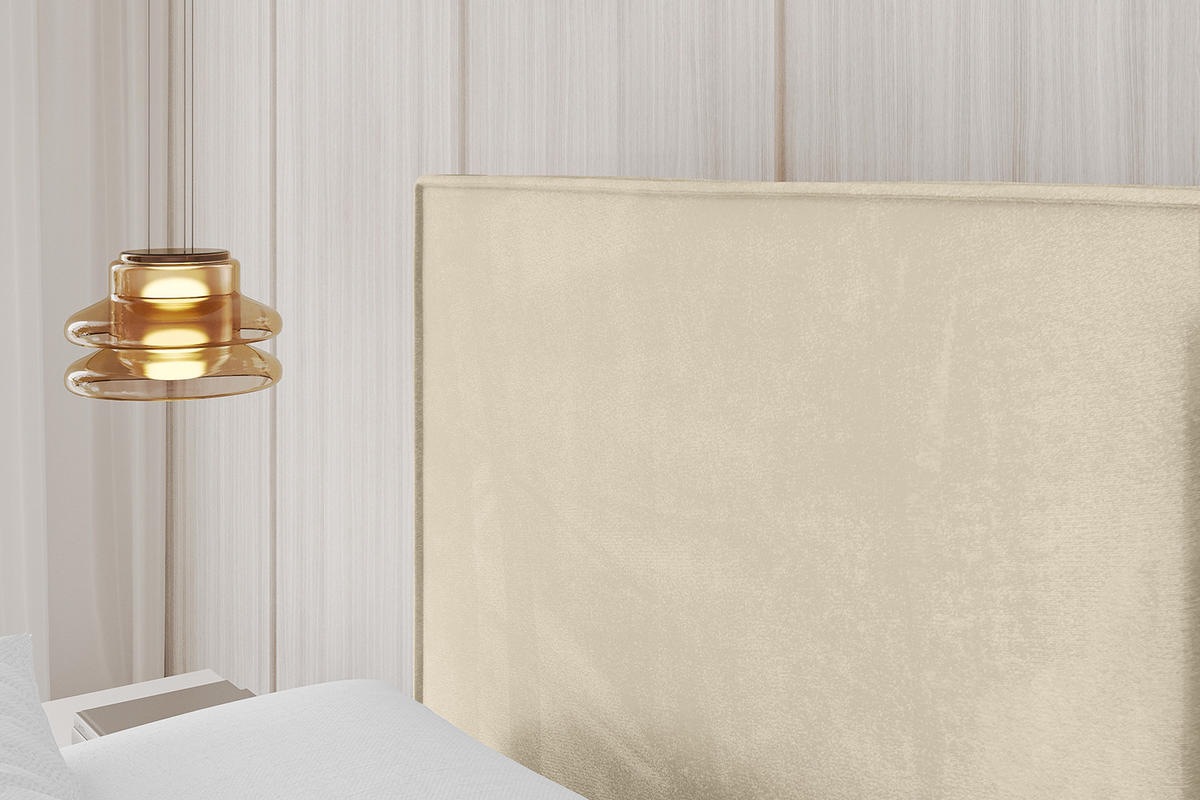 POLSTERBETT mit Bettkasten und Lattenrost, Boxbett ohne Matratze - VANTO 160x200 Beige - Ecru, Holzwerkstoff/Textil (160/200cm) - ALTDECOR