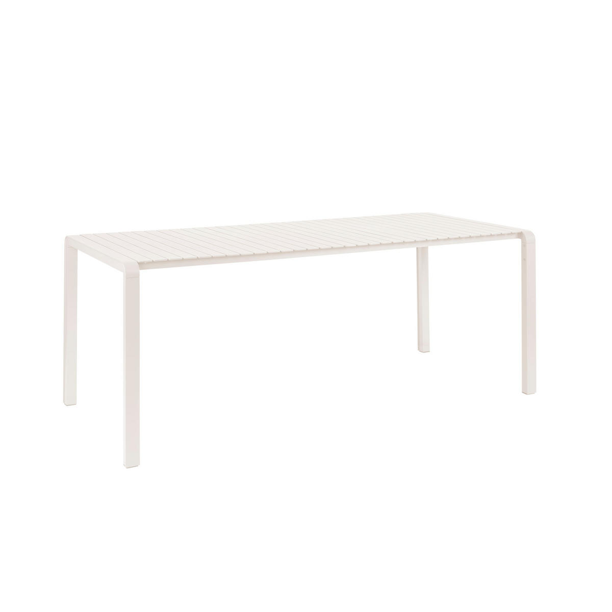 GARTENTISCH Vondel 214x97 cm Weiß - Weiß, Metall (214/96.7/75cm) - Zuiver