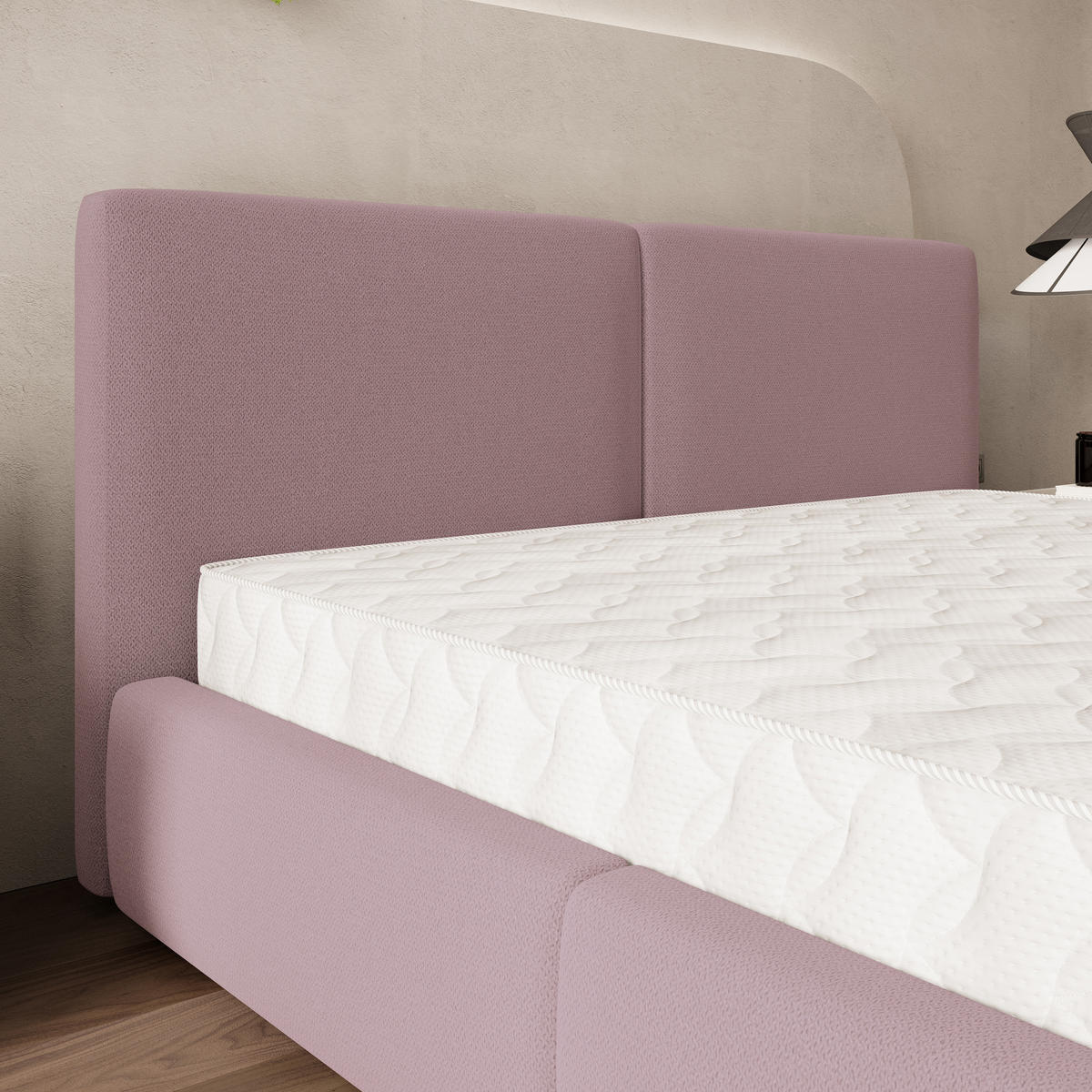 POLSTERBETT FELURO 140x200 cm mit Bettkästen - Rosa - Rosa, Holz (140/200cm) - MASSENO
