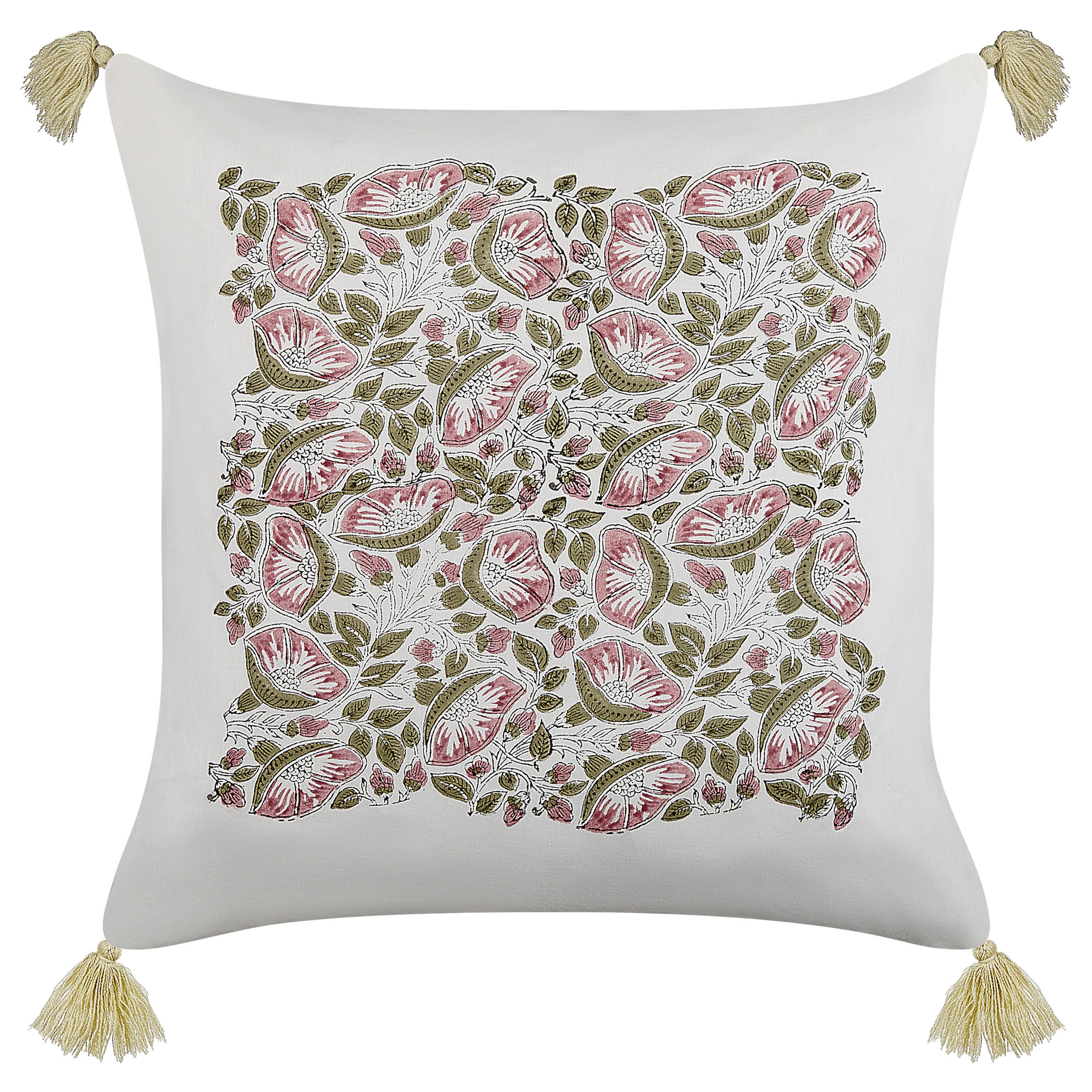 DEKOKISSEN Bunt 45/45 cm Carissa - Multicolor, Naturmaterialien/Textil (45/45cm) - Beliani
