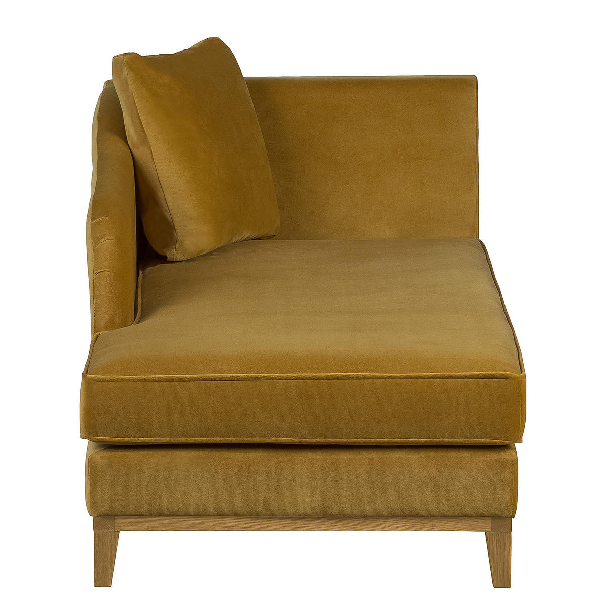 RECAMIERE - Gelb, Eichenholz/Textil (165/77/82cm) - home24