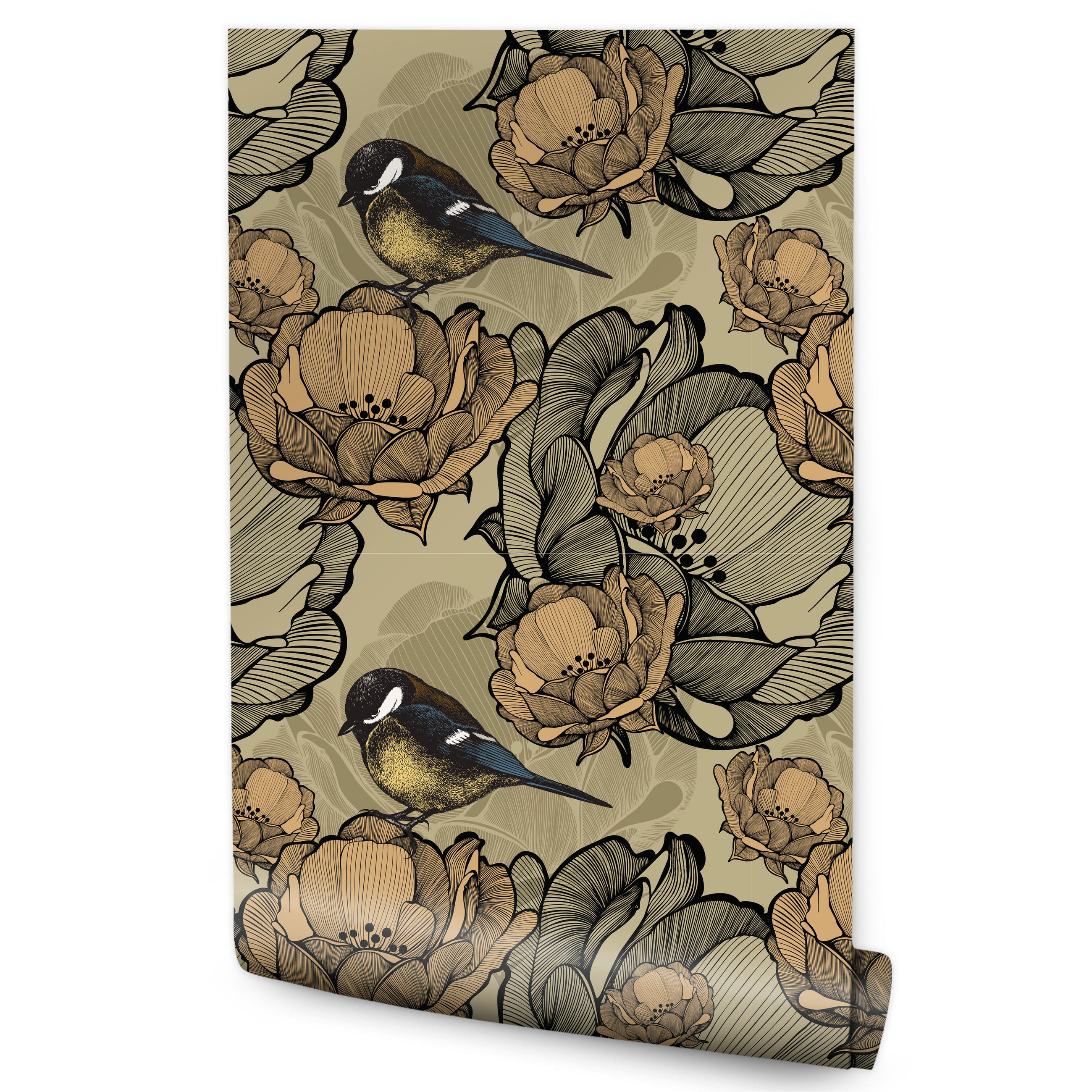 Muralo Vliestapete Beige, Braun, Schwarz 50x1000 cm