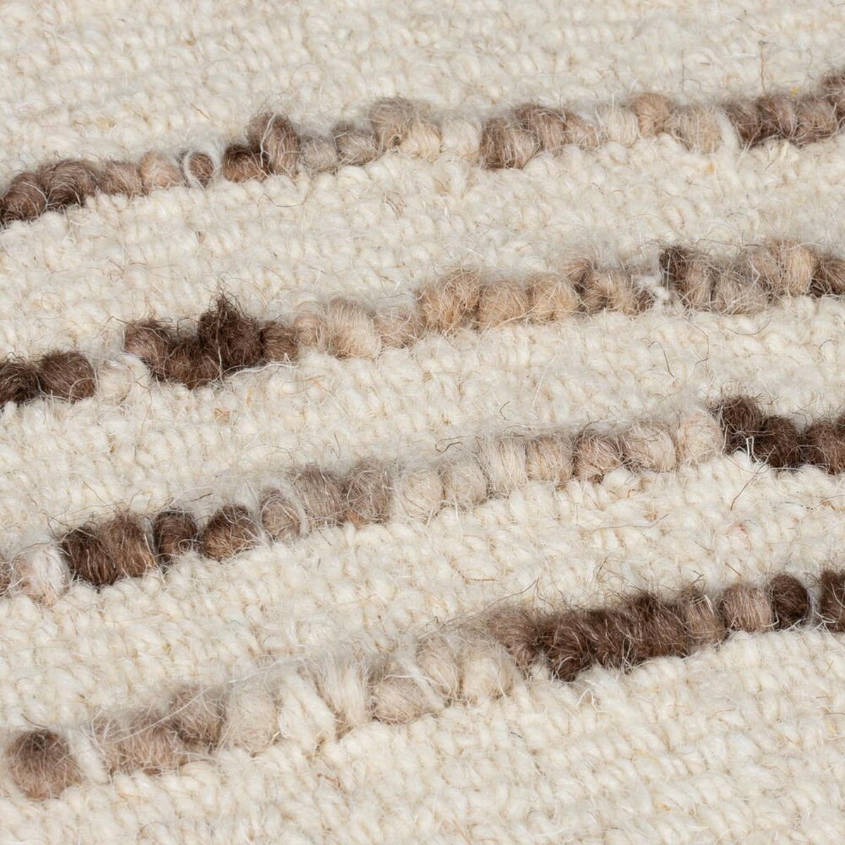 WOLLTEPPICH Abstrakt-Wirbel, handgetuftet, naturfarben HUMBER, Natur-Braun 160x230 cm - Naturfarben, Textil (160/230cm) - KADIMA DESIGN