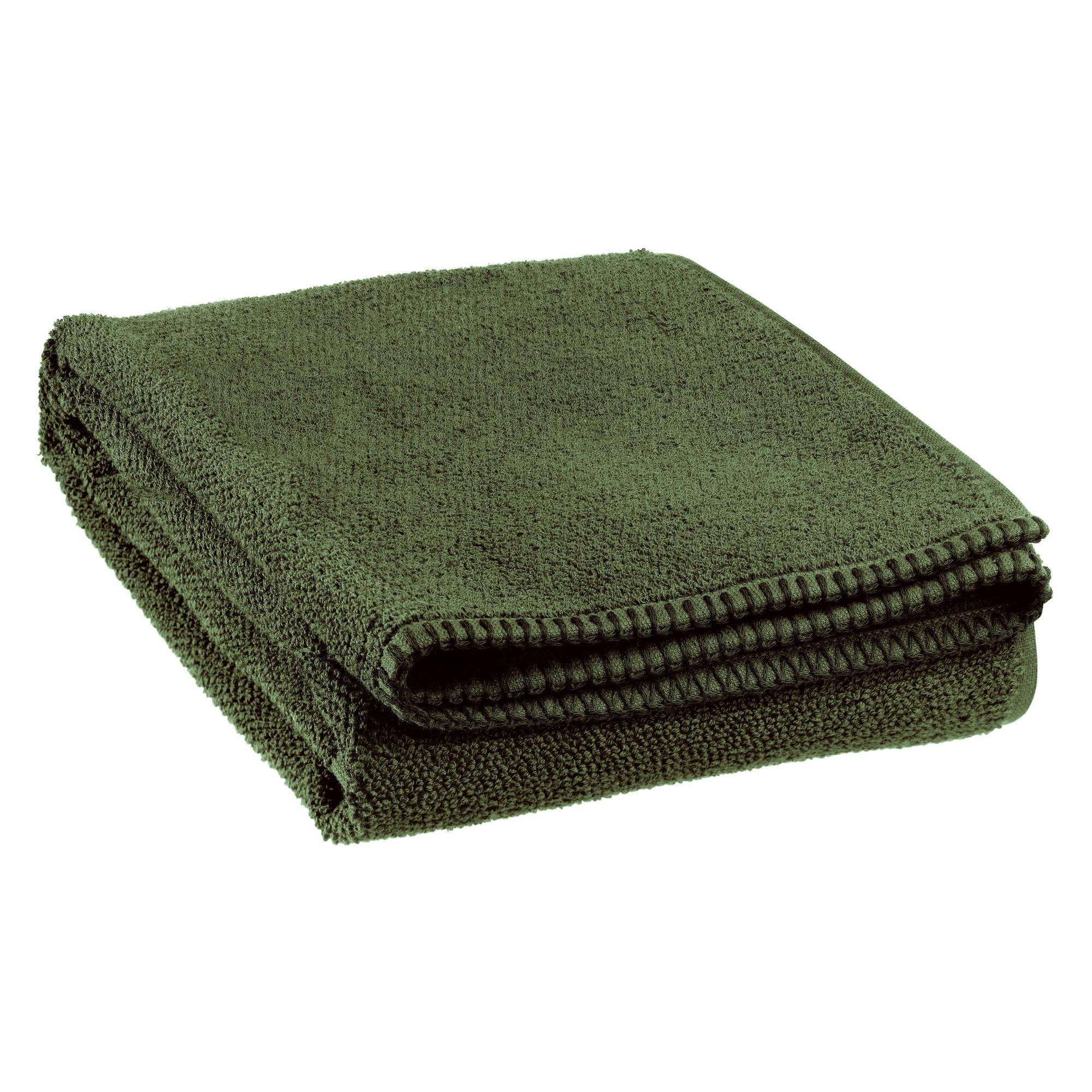 DUSCHTUCH Bora rosmarin 70 x 130 cm - Waldgrün, Textil (70/130cm) - Vivaraise
