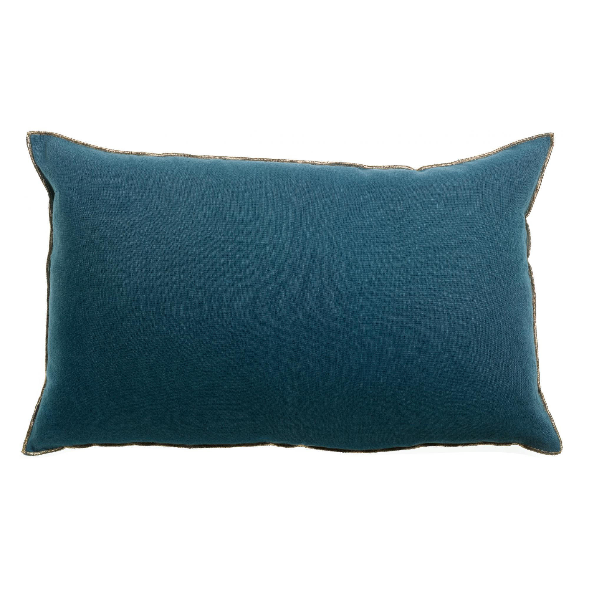 KISSEN Zeff Celeste indigoblau 40 x 65 cm - Dunkelblau, Textil (40/65cm) - Vivaraise